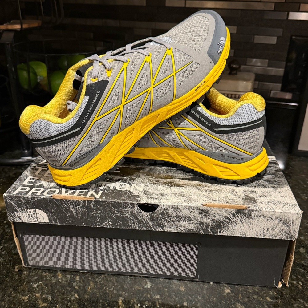 The North Face Men’s Griffin Gray and Freesia Yellow Shoes